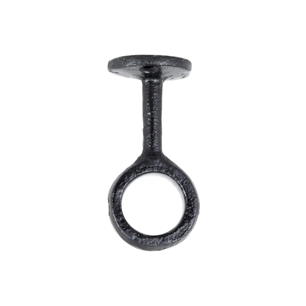 Schwarzer Haken/Halter aus Gusseisen