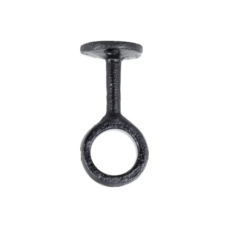 Schwarzer Haken/Halter aus Gusseisen