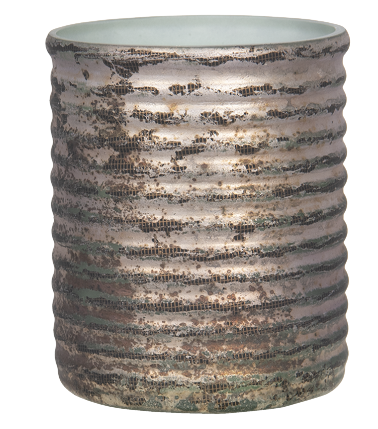 Windlicht aus Glas - Antik finish