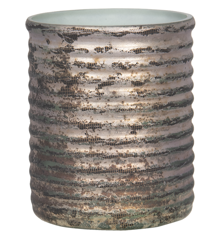 Windlicht aus Glas - Antik finish