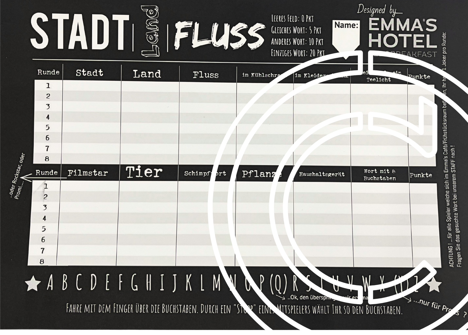 Stadt-Land-Fluss Spiel / DE