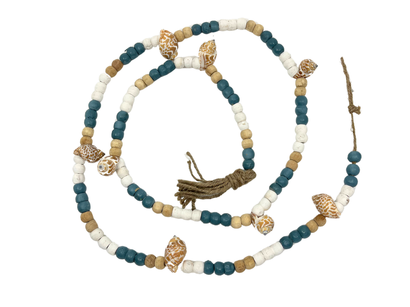 Kette Holzperlen Blau