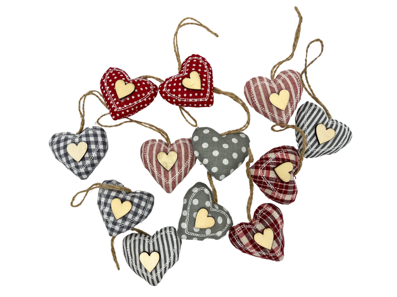 Stoffherzli für Kleiderbügel