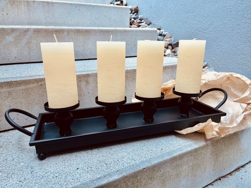 Kerzentablett oder Apéroplatte