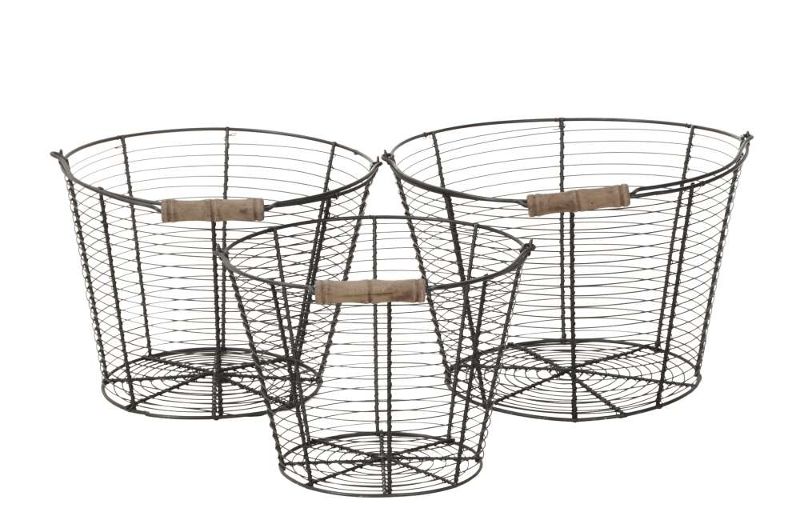 Körbe aus Metall in 3 Grössen