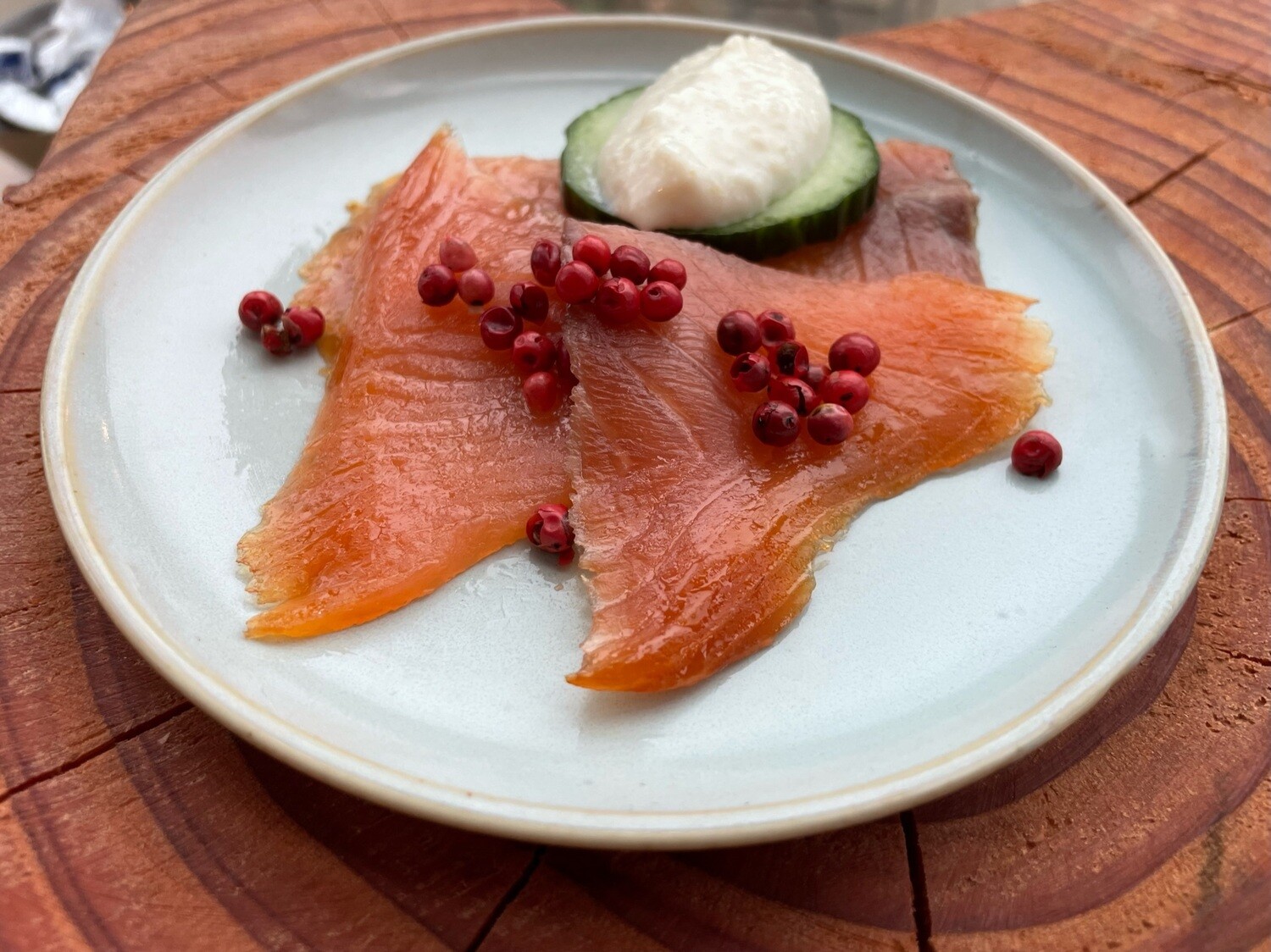 Lachs mit rotem Pfeffer und Meerrettich