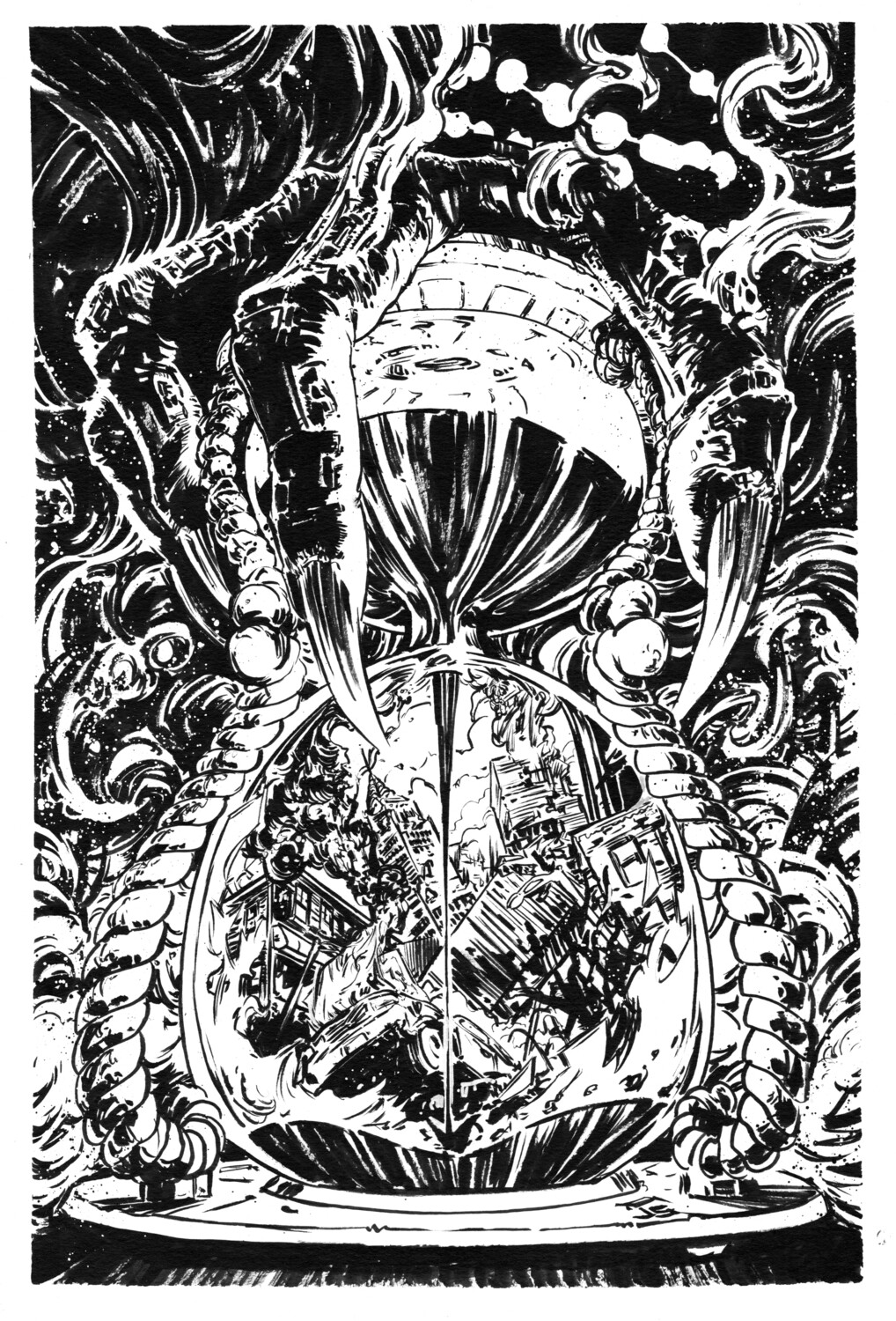 Inks for The Hourglass cover