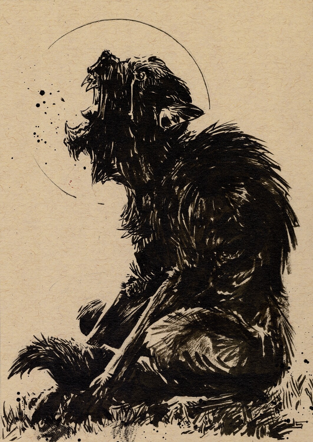 Drawlloween 2020 - 01 - Werewolf