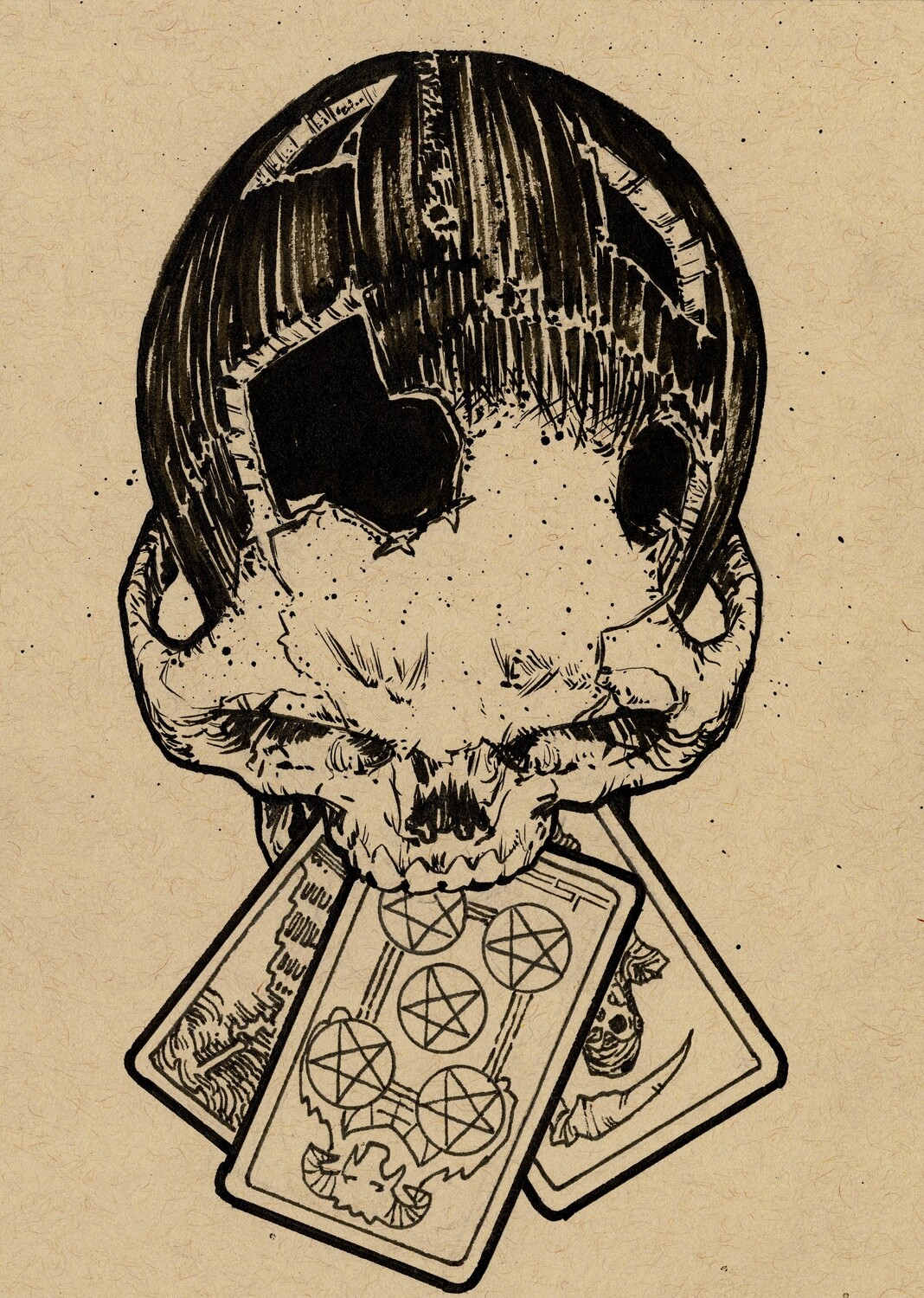 Drawlloween 2020 - 08 - Tarot