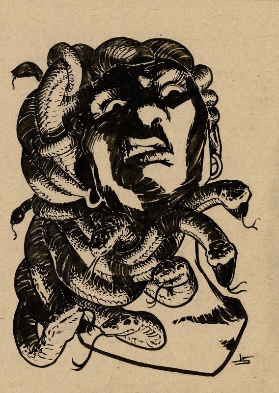 Drawlloween 2020 - 09 - Gorgon