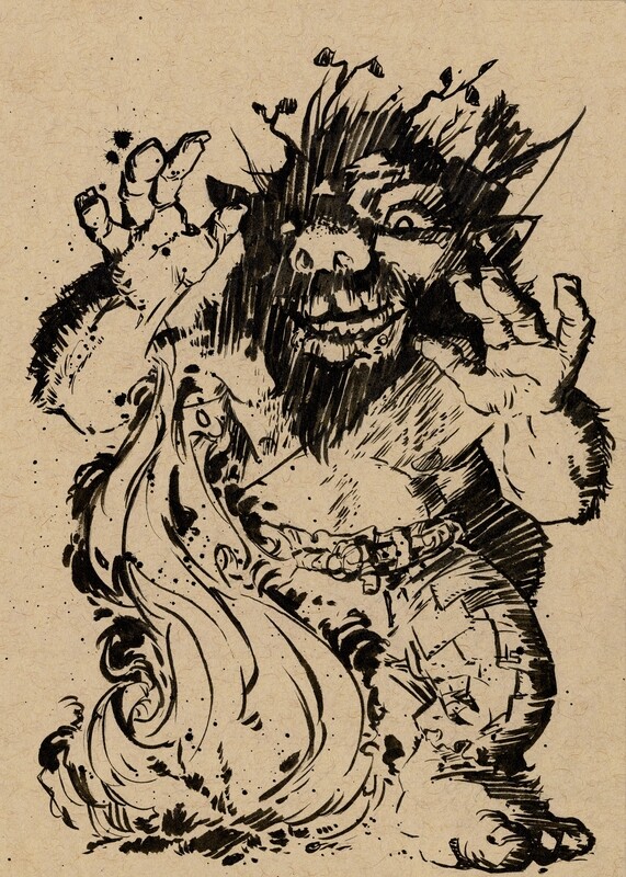 Drawlloween 2020 - 13 - Pukwudgie