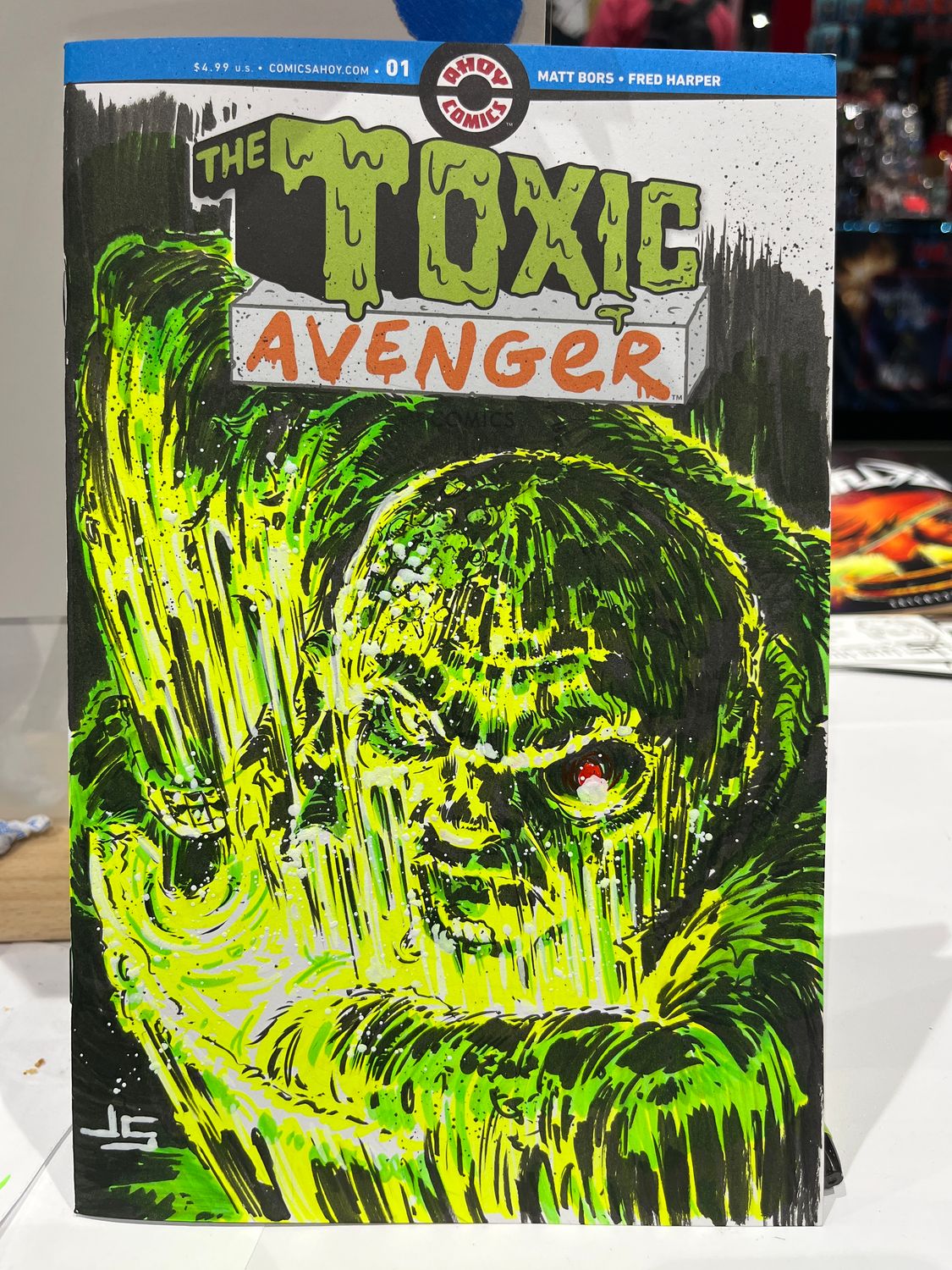 The Toxic Avenger original sketch cover