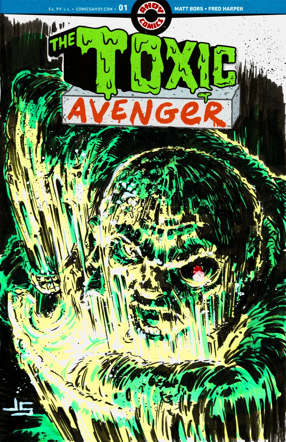 The Toxic Avenger original sketch cover