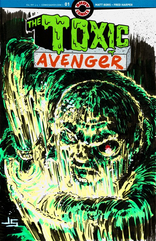 The Toxic Avenger original sketch cover