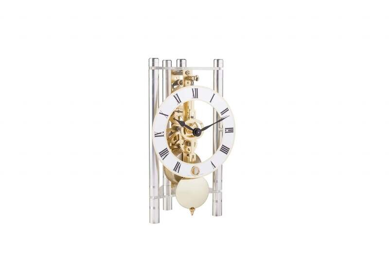 Hermle "Lakin" Windup Table Clock, Silver, Metal Roman Numeral Dial
Hermle 23023-X40721