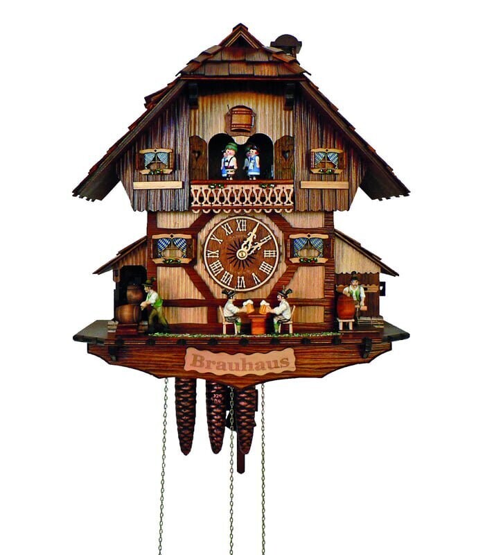 Cuckoo Clock Black Forest house with moving beer drinkers
MT383/9