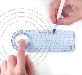 Compass Protractor And Ruler 4 In 1