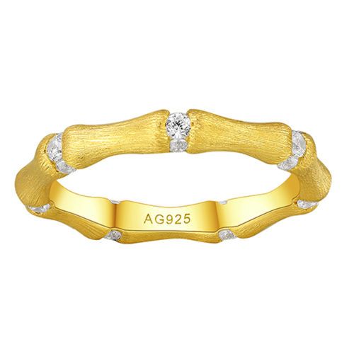 Bamboo brushed ring