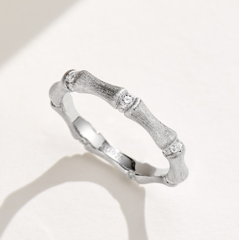 Bamboo brushed ring