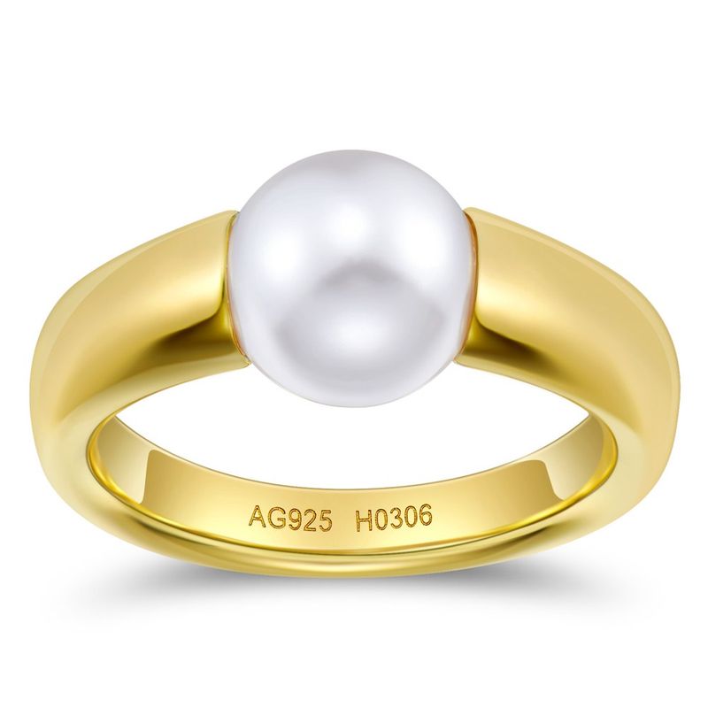 Antique gold pearl ring