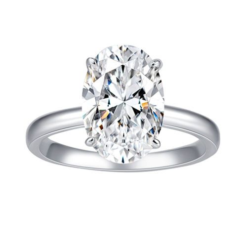Simple pigeon egg diamond ring