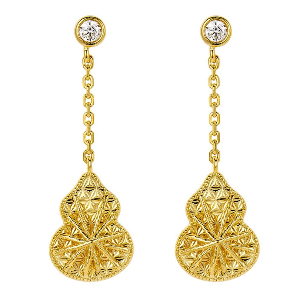 Bling Bling  calabash gold earbob