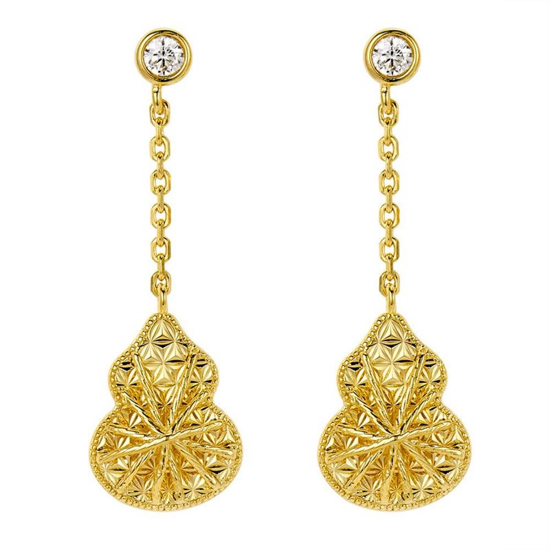 Bling Bling  calabash gold earbob