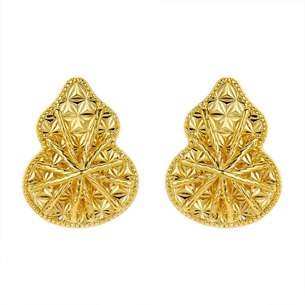 Bling bling calabash earnail gold color