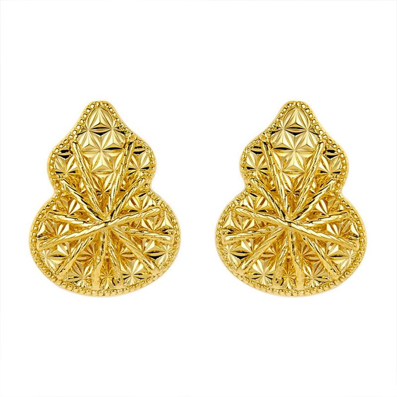 Bling bling calabash earnail gold color