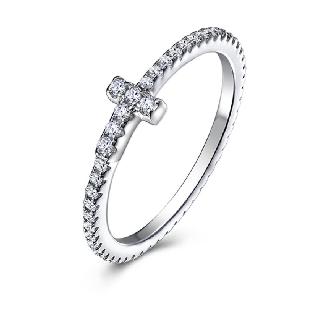 T-shaped diamond ring