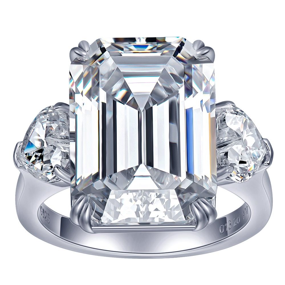 Tower-shaped big rock candy ring