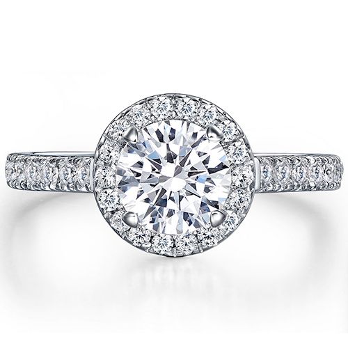1 carat halo diamond ring