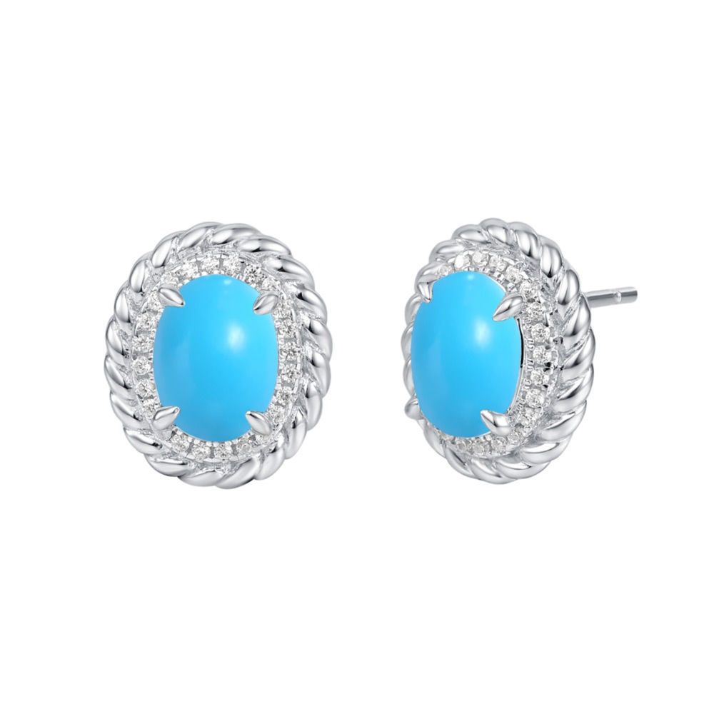 Turquoise surrounded by silver Filigree