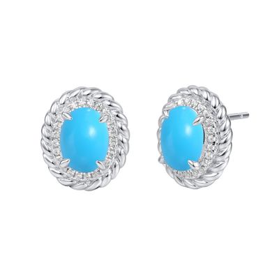 Turquoise surrounded by silver Filigree