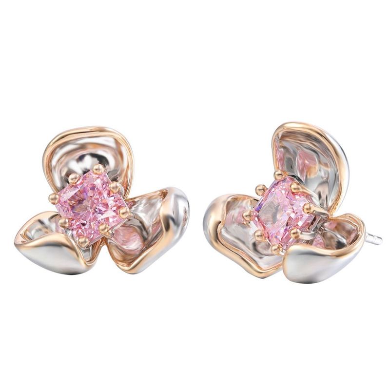 Petal pink diamond 5A high carbon diamond earnails