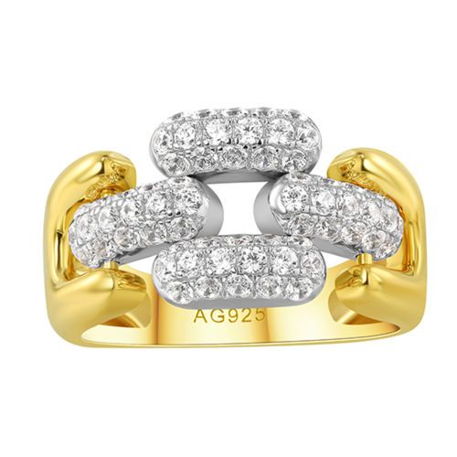 Cuban chain diamond ring
