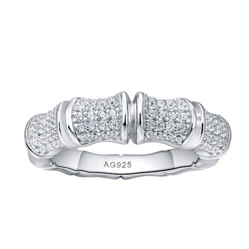 Bamboo diamond ring