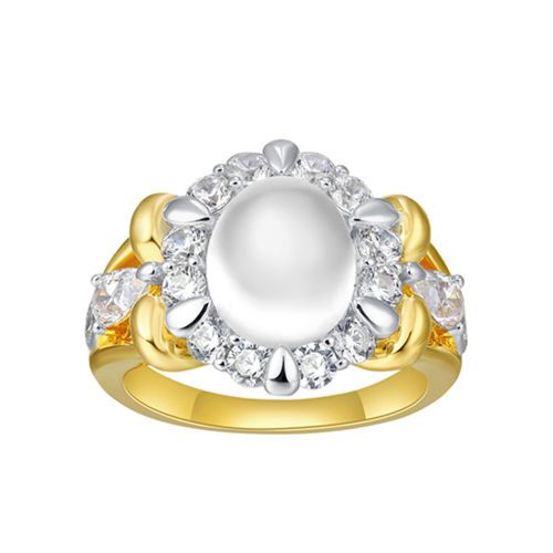 Vintage surrounded jade egg-shaped ring