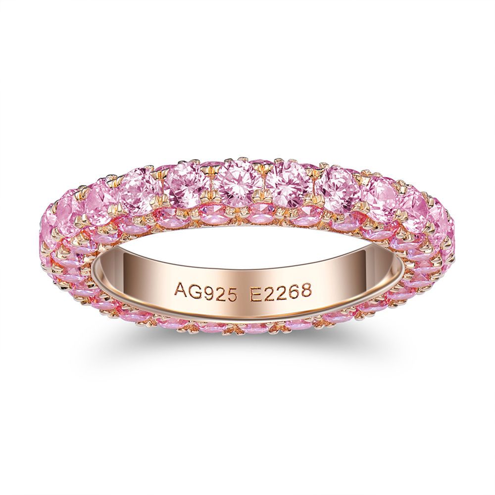 Three-sided diamond ring