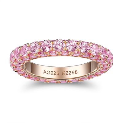 Three-sided diamond ring