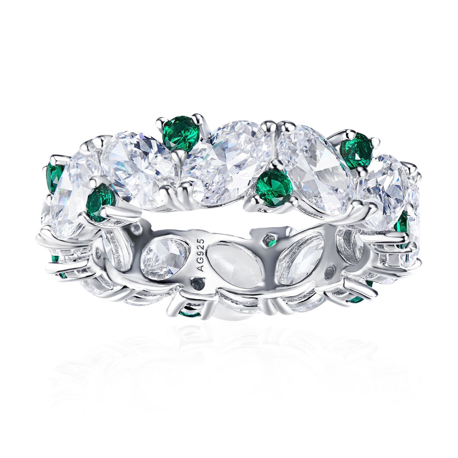 Green spinel inter-color ring