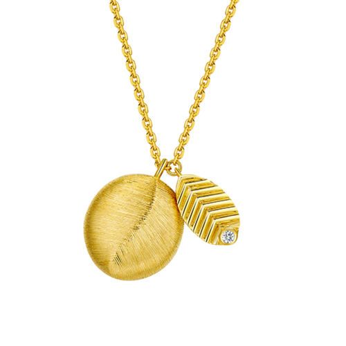 Coffee bean brushed necklace