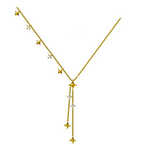 Stars twinkle tassel necklace