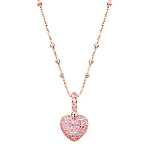 Large diamond heart necklace