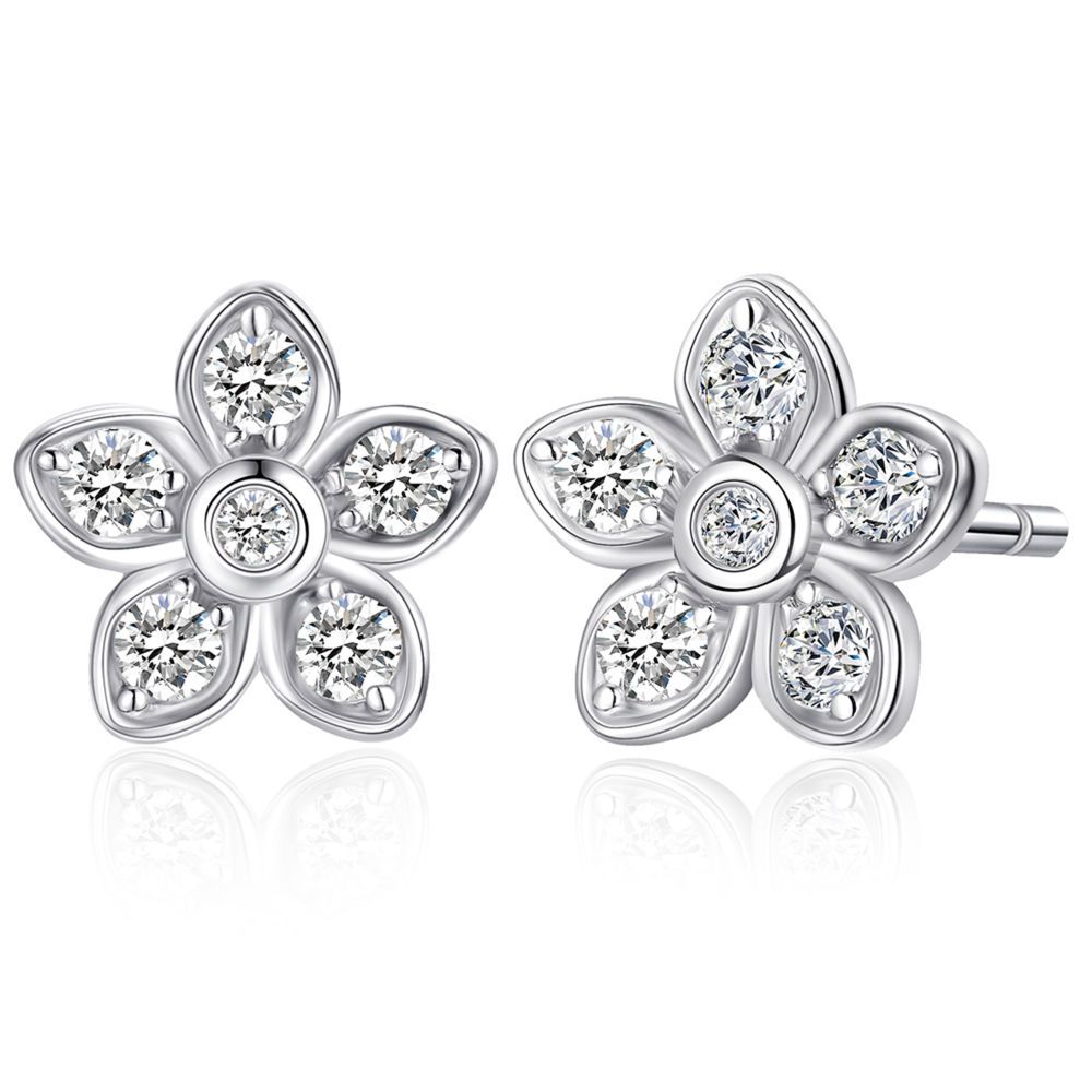 Wild flower mini diamond earrings