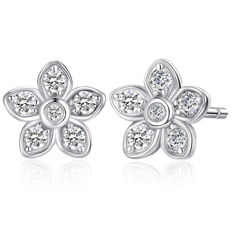 Wild flower mini diamond earrings