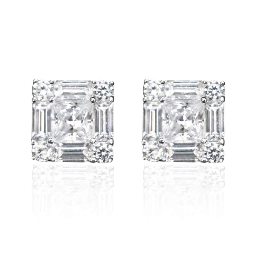 Square Diamond Earrings