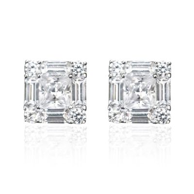 Square Diamond Earrings