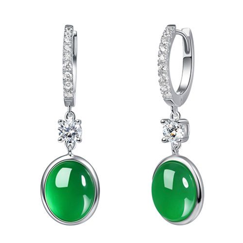 Green Chrysoprase Earrings