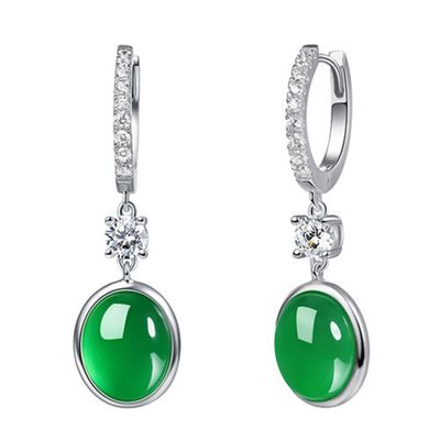 Green Chrysoprase Earrings